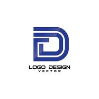 d brief logo sjabloon vector