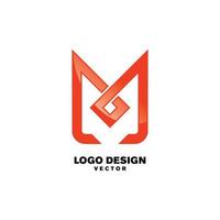 m symbool logo ontwerp vector