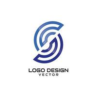 abstract modern s-logo-ontwerp vector