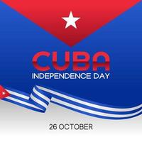 cuba onafhankelijkheidsdag vectorillustratie vector