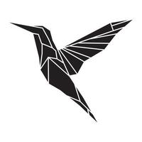 geometrische vliegende kolibrie logo symbool vector ontwerp illustratie