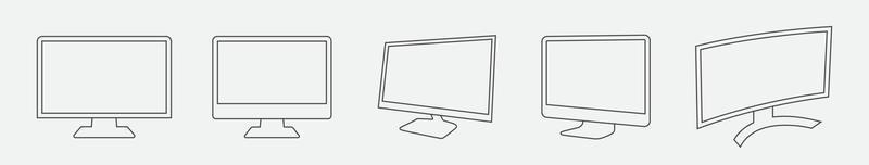 computermonitor en tv vector