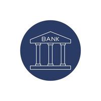 pictogram overheidsgebouw bank vector