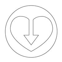 Teken van hart pictogram vector
