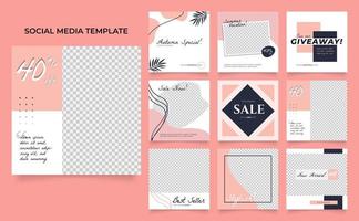 volledig bewerkbare social media template banner blog fashion sale vector