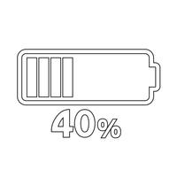 Teken van batterijpictogram vector