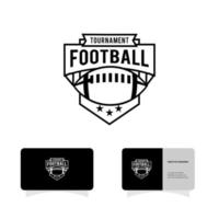 rugby Amerikaans voetbal sport lijn logo vector