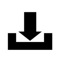 Teken van downloadpictogram vector