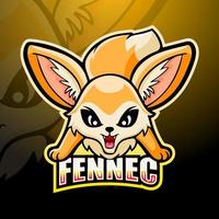 fennec vos mascotte esport logo ontwerp vector