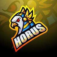 horus mascotte esport logo ontwerp vector