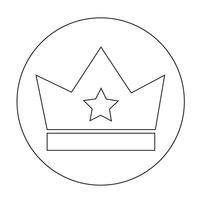 Teken van Crown pictogram vector