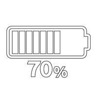 Teken van batterijpictogram vector