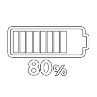 Teken van batterijpictogram vector