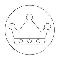 Teken van Crown pictogram vector