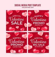 fijne Valentijnsdag. februari gevierd. social media post, poster, webbanner, ruimte en achtergrond vector