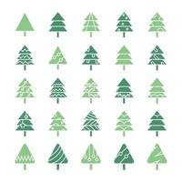 groene kerstboom vectorillustratie vector