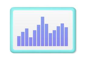 pictogram blauw staafdiagram vector