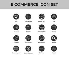 set van e-commerce pictogram online winkelen icon set vector