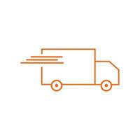 bestelwagen vector pictogrammalplaatje. snelle verzending levering. bezorgservice
