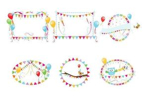 Party frame vector pack