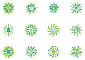 abstract vectorpakket met bloemen vector