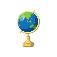 wereldbol vlakke afbeelding. aarde schoon pictogram ontwerpelement op geïsoleerde witte achtergrond vector