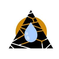 droogheid pictogram. blauwe druppel water. vocht en vochtigheid vector