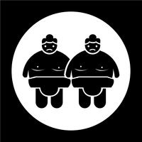 Sumo worstelen mensen pictogram vector