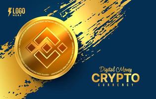 binance bnb crypto-valutaachtergrond, digitale gelduitwisseling van blockchain-technologie, cryptocurrency-mining en financieel vector