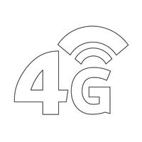 4G Wireless Wifi-pictogram vector