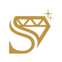 logo letter s diamant vector