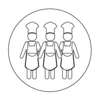 Chef-kok mensen pictogram vector