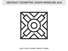 monoline geometrisch ontwerp tegel lineart overzicht vector