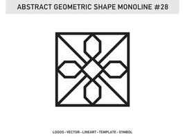 monoline lineart geometrisch ontwerp abstract vector gratis