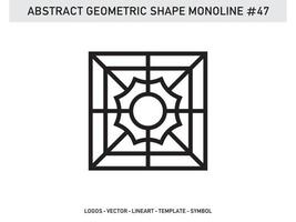 monoline geometrisch abstract ontwerp tegel lineart overzicht gratis vector