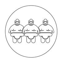 Sumo worstelen mensen pictogram vector