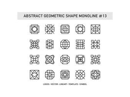 set van abstracte geometrische vorm monoline tegels ontwerp keramiek gratis pro vector
