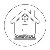 Home For Sale-pictogram vector