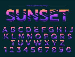 Abstracte paarse typografie vector