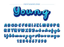 Blauw typografieontwerp vector