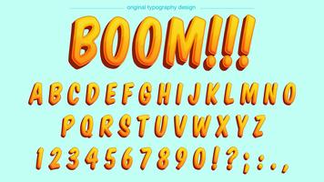 Gele cartoon typografie vector