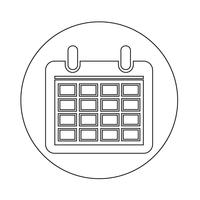 Teken van het pictogram van de kalender vector