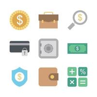 financiën geletterdheid vector icon pack