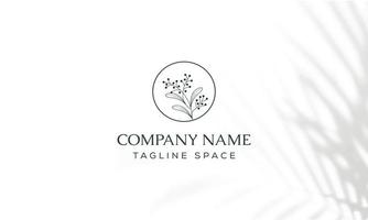 botanische bloemen element hand getekende logo met wilde bloemen en bladeren. logo voor spa en schoonheidssalon, boetiek, biologische winkel, bruiloft, floral designer, interieur, fotografie, cosmetica. vector