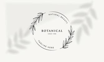 botanische bloemen element hand getekende logo met wilde bloemen en bladeren. logo voor spa en schoonheidssalon, boetiek, biologische winkel, bruiloft, floral designer, interieur, fotografie, cosmetica. vector