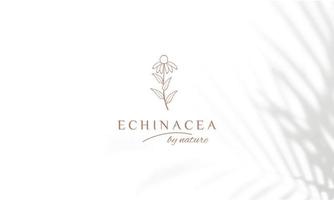 botanische bloemen element hand getekende logo met wilde bloemen en bladeren. logo voor spa en schoonheidssalon, boetiek, biologische winkel, bruiloft, floral designer, interieur, fotografie, cosmetica. vector