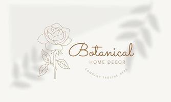 botanische bloemen element hand getekende logo met wilde bloemen en bladeren. logo voor spa en schoonheidssalon, boetiek, biologische winkel, bruiloft, floral designer, interieur, fotografie, cosmetica. vector