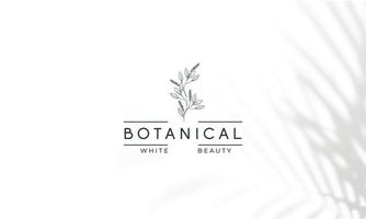 botanische bloemen element hand getekende logo met wilde bloemen en bladeren. logo voor spa en schoonheidssalon, boetiek, biologische winkel, bruiloft, floral designer, interieur, fotografie, cosmetica. vector