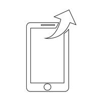 smartphone pictogram vectorillustratie vector