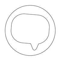 Toespraak bubble pictogram vector